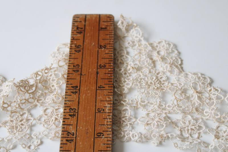 photo of antique tatted lace bodice yokes for camisoles or nightgowns, Victorian Edwardian vintage lingerie #7