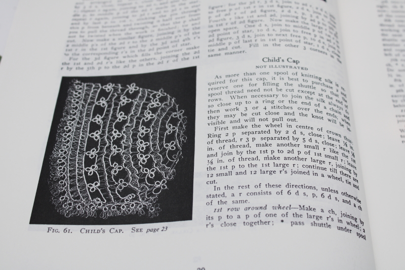 photo of antique tatted lace patterns edgings doilies, vintage reprint tatting booklets lot #5