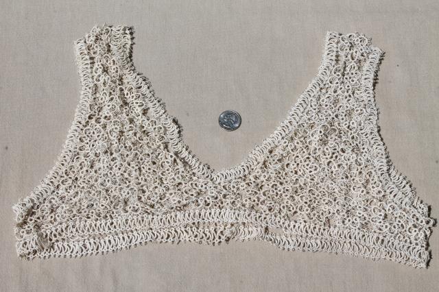 photo of antique tatted lace yokes, lacy collars for Edwardian vintage night gowns & camisoles #2