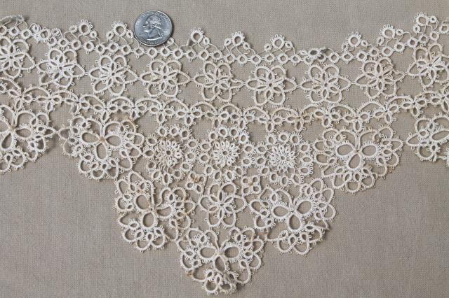 photo of antique tatted lace yokes, lacy collars for Edwardian vintage night gowns & camisoles #6