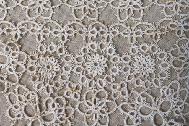 photo of antique tatted lace yokes, lacy collars for Edwardian vintage night gowns & camisoles #7