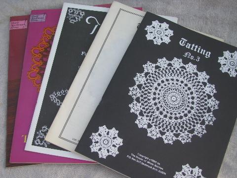 photo of antique tatting patterns, modern reprint books of old lace designs #1