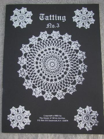 photo of antique tatting patterns, modern reprint books of old lace designs #3