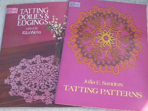 photo of antique tatting patterns, modern reprint books of old lace designs #9