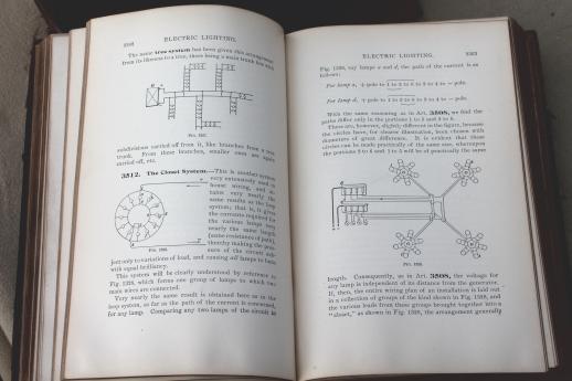 photo of antique technical & engineering textbooks, early electricity steampunk vintage #7