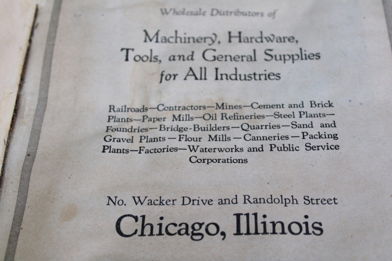 photo of antique tools & machine parts catalogs, lot shabby vintage bound books great old drawings engravings  #6
