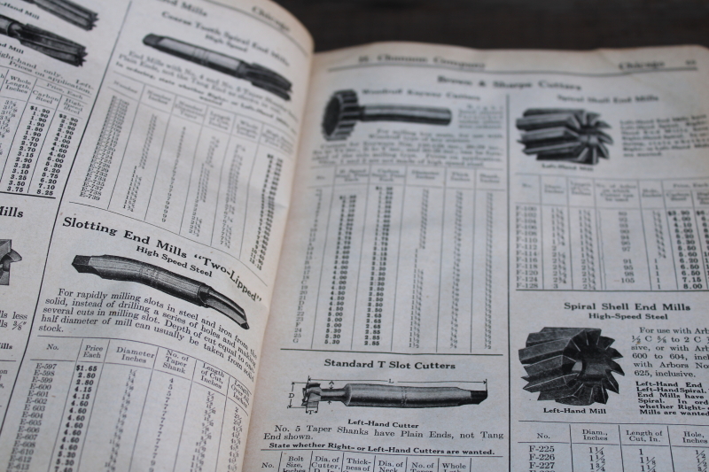 photo of antique tools & machine parts catalogs, lot shabby vintage bound books great old drawings engravings  #7