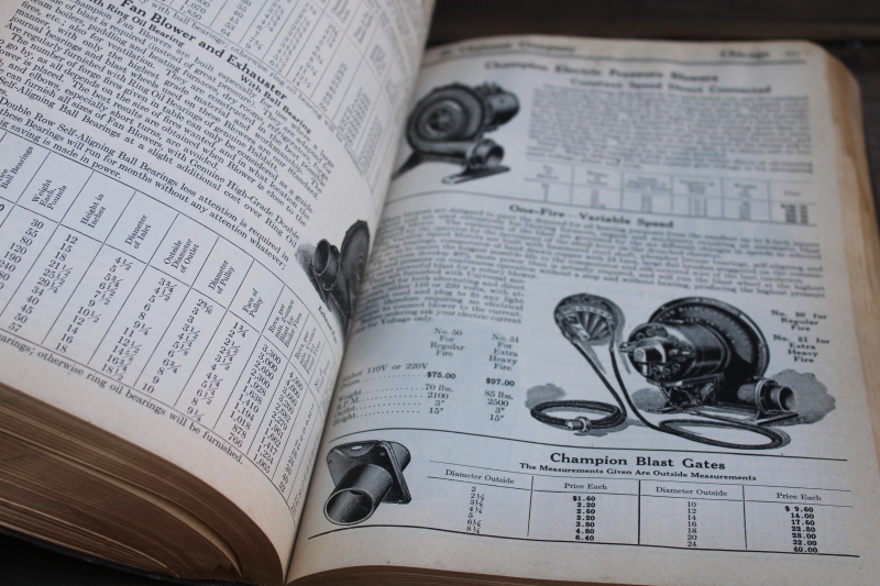 photo of antique tools & machine parts catalogs, lot shabby vintage bound books great old drawings engravings  #10