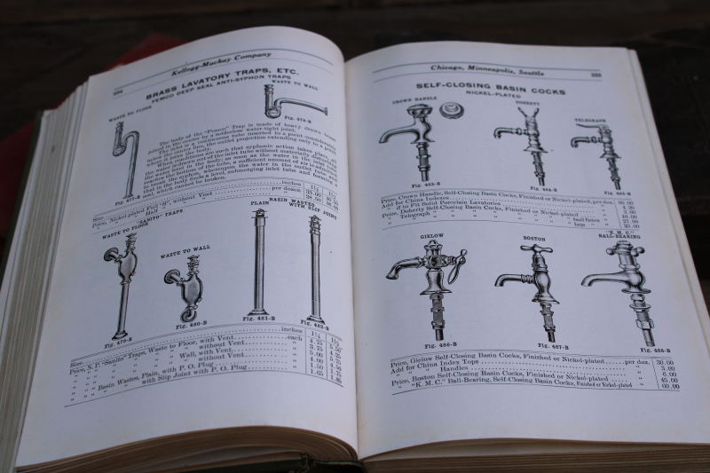 photo of antique tools & machine parts catalogs, lot shabby vintage bound books great old drawings engravings  #18