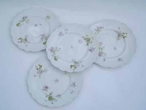 photo of antique transferware china plates, Grindley Tivoli 1899 patent date #1