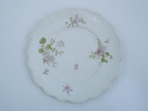 photo of antique transferware china plates, Grindley Tivoli 1899 patent date #3