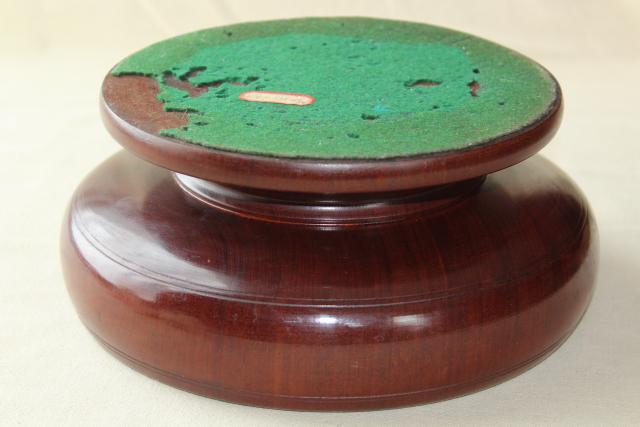 photo of antique treen ware, early 1900s vintage mahogany wood turned bowl w/ french polish #7