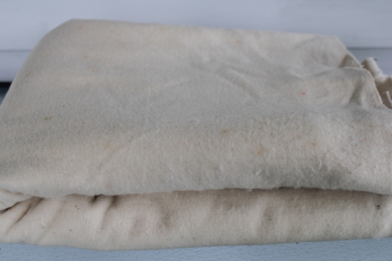 photo of antique unbleached cotton fabric for vintage primitive sewing, heavy brushed double sided flannel #6