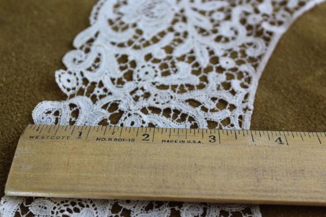 photo of antique venise lace collar, round bertha collar vintage Victorian Edwardian era #5