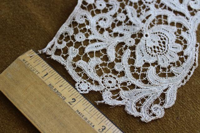 photo of antique venise lace collar, round bertha collar vintage Victorian Edwardian era #6