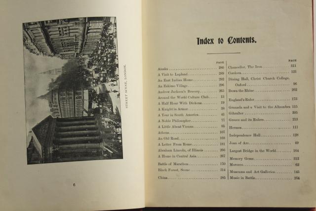 photo of antique vintage 1890s world tour travelogue geography book, black & white travel photos #6