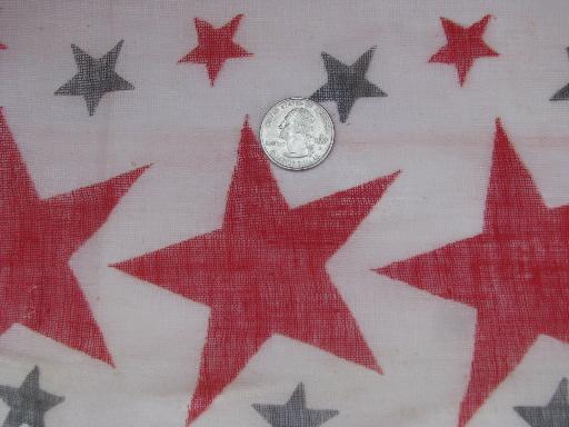 photo of antique vintage American flag stars and stripes print cotton fabric for bunting #3