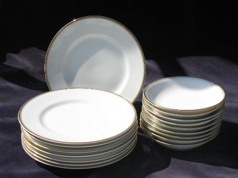 photo of antique vintage Austria porcelain plates & bowls for china painting #1