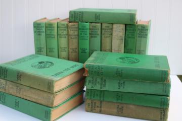 antique vintage Bobbsey Twins books green covers hard to find old titles