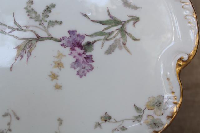 photo of antique vintage French Haviland Limoges china vanity tray for perfume bottles #3