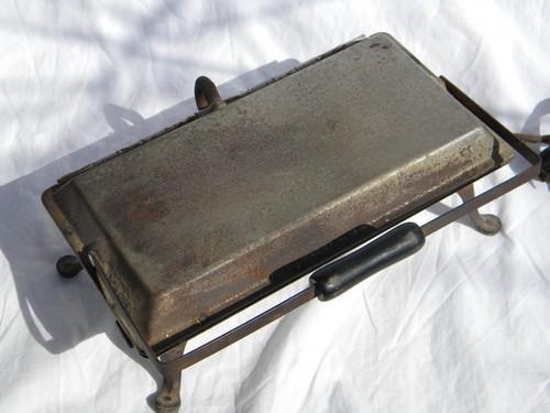 photo of antique vintage Jiffey electric waffle iron for breakfast table #3