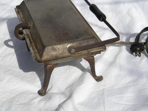 photo of antique vintage Jiffey electric waffle iron for breakfast table #4