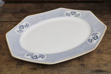 antique vintage Johnson Bros England Albany platter, blue & white (not flow blue)