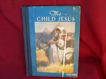 catalog photo of antique vintage The Child's Jesus w/full color litho plates