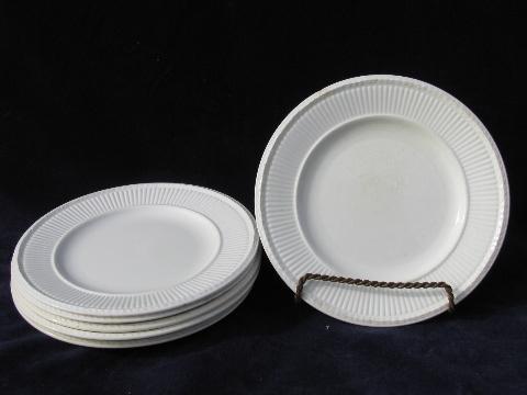 photo of antique vintage Wedgwood Edme creamware china bread plates #1