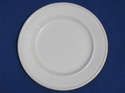 photo of antique vintage Wedgwood Edme plain creamware china salad plates #2