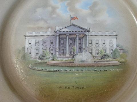 photo of antique vintage White House souvenir china plate, Tatler & Lawson of Trenton #2