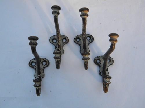 photo of antique vintage architectural hardware, coat hooks / primitive harness hook lot #2