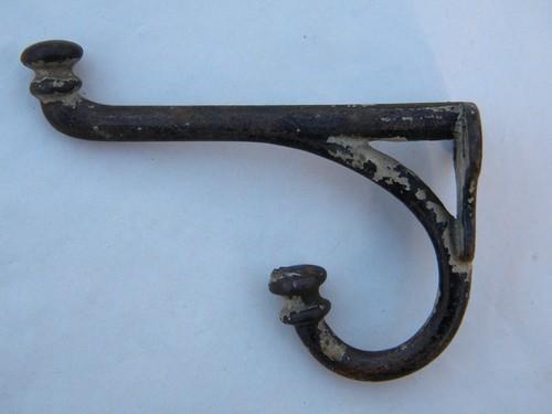 photo of antique vintage architectural hardware, coat hooks / primitive harness hook lot #3