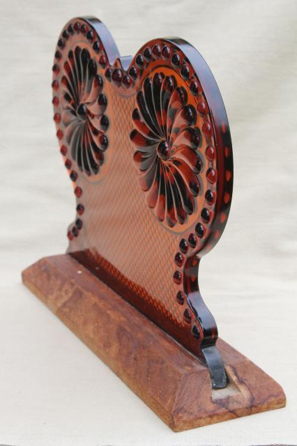 photo of antique vintage architectural salvage, 1890s amber glass fire screen stove heater window #2