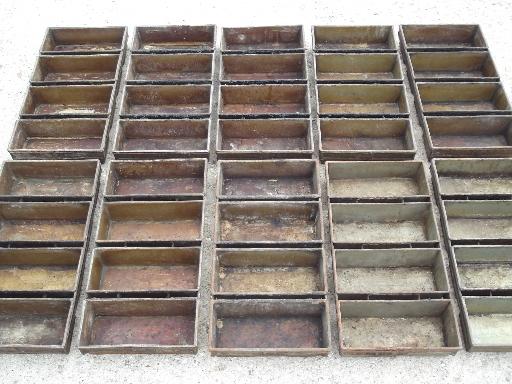 photo of antique vintage bakery kitchen bread loaf baking pans for huge oven #1