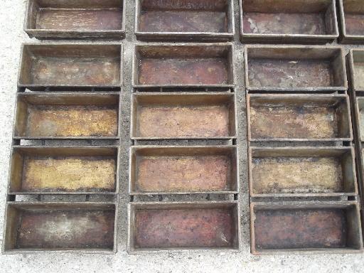 photo of antique vintage bakery kitchen bread loaf baking pans for huge oven #3