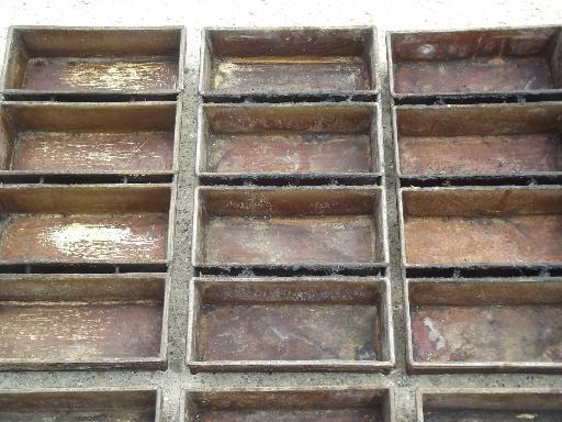 photo of antique vintage bakery kitchen bread loaf baking pans for huge oven #4