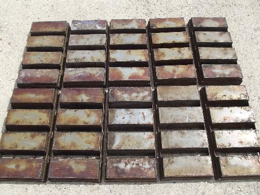 photo of antique vintage bakery kitchen bread loaf baking pans for huge oven #9