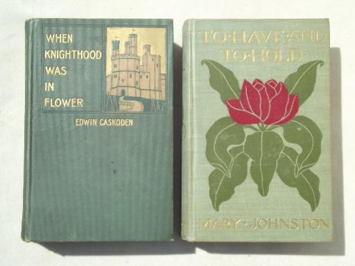 photo of antique vintage books lot, classics & novels fine  bindings & cover art #4