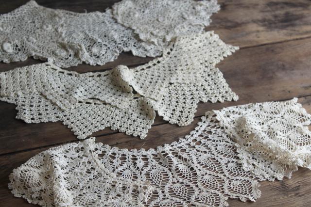 photo of antique vintage camisole lace & lacy collars, Victorian Edwardian era trim for underwear & dresses #1