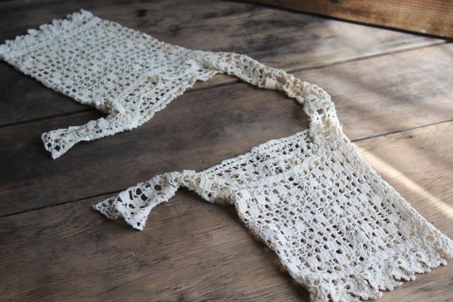 photo of antique vintage camisole lace & lacy collars, Victorian Edwardian era trim for underwear & dresses #3