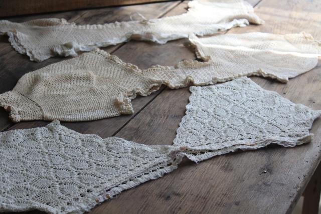 photo of antique vintage camisole lace & lacy collars, Victorian Edwardian era trim for underwear & dresses #6