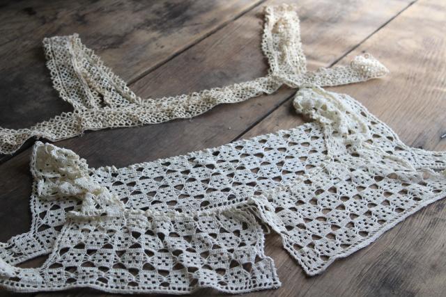 photo of antique vintage camisole lace & lacy collars, Victorian Edwardian era trim for underwear & dresses #10