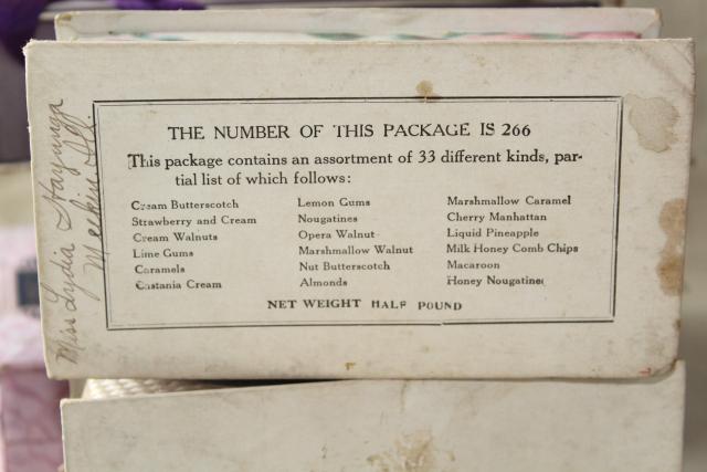 photo of antique & vintage candy box collection, fancy chocolate boxes early 1900s #14