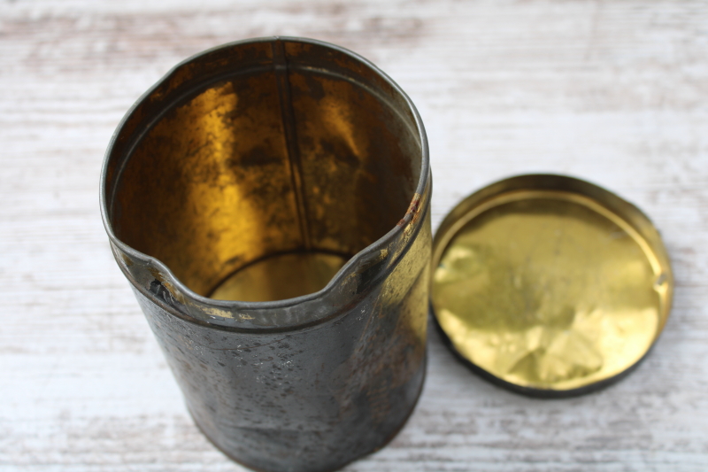 photo of antique vintage candy tin Merit Mints Richardson's Philadelphia black & gold #5
