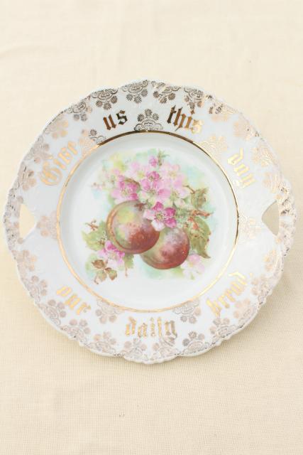 photo of antique vintage china plate Give Us This Day Our Daily Bread grateful prayer #1