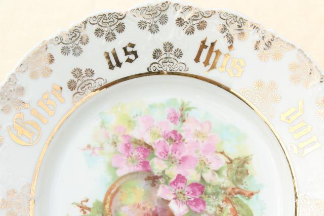 photo of antique vintage china plate Give Us This Day Our Daily Bread grateful prayer #5