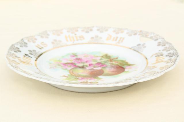 photo of antique vintage china plate Give Us This Day Our Daily Bread grateful prayer #7