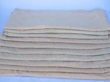 catalog photo of antique vintage cotton feed bags, primitive feedsack fabric grain bag lot