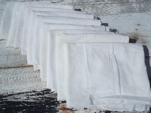 photo of antique vintage cotton flour sacks, lot primitive old feedsack fabric #1